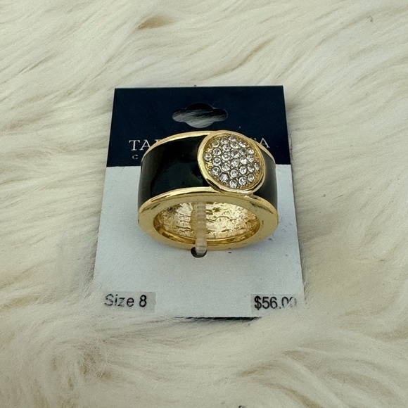 (NWT) Tara Vanessa Collection Black and Gold Ring size 8 - Picture 1 of 4